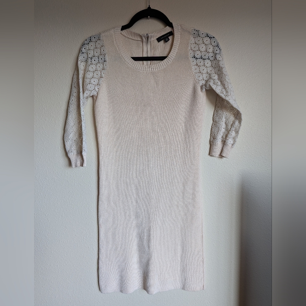 NWOT Ann Taylor Cream Colored Sweater Dress Size XS